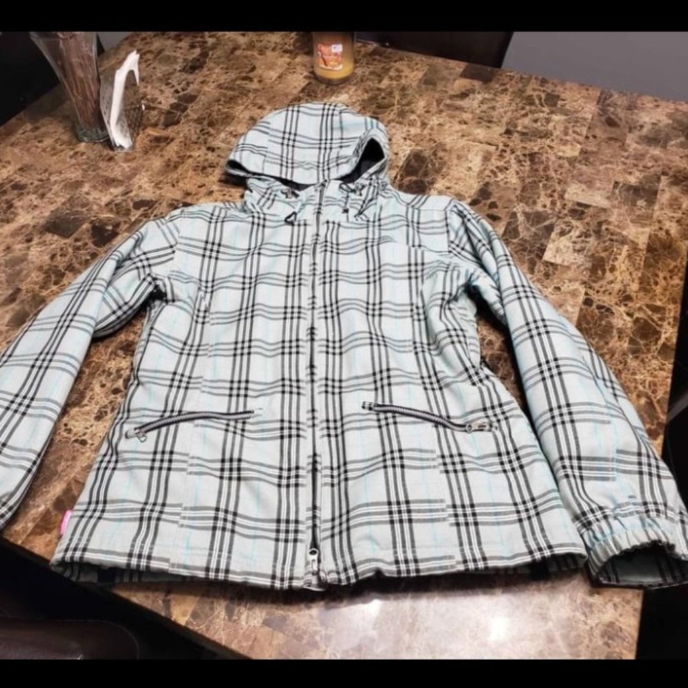 Betty Rides gray plaid coat size XL